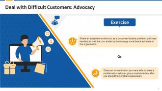 Exercise For Turning Difficult Customers Into Brand Advocates Edu Ppt