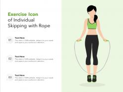Exercise icon of individual skipping with rope
