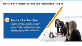 Exercise On Product Features And Application Training Edu Ppt
