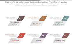 Exercise Scheme Progress Template Powerpoint Slide Deck Samples