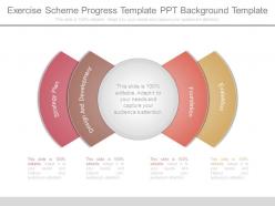 Exercise scheme progress template ppt background template