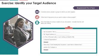 Exercise To Identify Target Audience Training Ppt