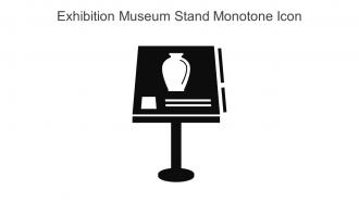 Exhibition Museum Stand Monotone Icon In Powerpoint Pptx Png And Editable Eps Format