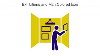 Exhibitions And Man Colored Icon In Powerpoint Pptx Png And Editable Eps Format