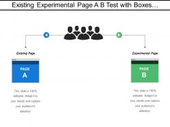 Existing experimental page a b test with boxes and persons