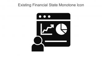 Existing Financial State Monotone Icon In Powerpoint Pptx Png And Editable Eps Format