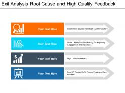 Exit analysis root cause and high quality feedback