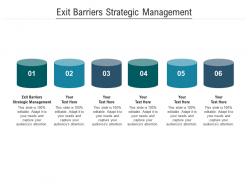 Exit barriers strategic management ppt powerpoint presentation model visuals cpb