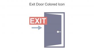Exit Door Colored Icon In Powerpoint Pptx Png And Editable Eps Format