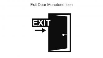 Exit Door Monotone Icon In Powerpoint Pptx Png And Editable Eps Format