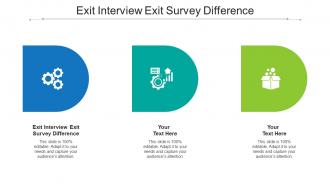 Exit Interview Exit Survey Difference Ppt Powerpoint Presentation Portfolio Smartart Cpb
