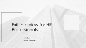 Exit Interview For HR Professionals PPT Summary AT