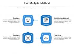 Exit multiple method ppt powerpoint presentation infographics slide portrait cpb