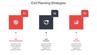 Exit Planning Strategies Ppt Powerpoint Presentation Gallery Slide Cpb