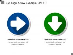 Exit sign arrow example of ppt