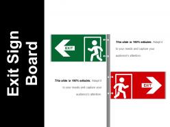Exit sign board sample of ppt