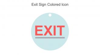 Exit Sign Colored Icon In Powerpoint Pptx Png And Editable Eps Format