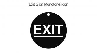 Exit Sign Monotone Icon In Powerpoint Pptx Png And Editable Eps Format