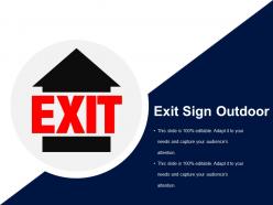 Exit Sign Outdoor Ppt Background