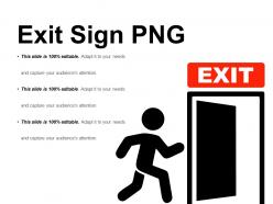 Exit sign png ppt design