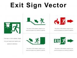 Exit sign vector ppt examples