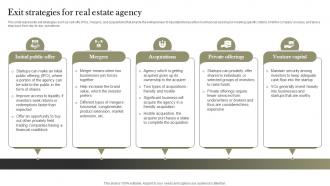 Exit Strategies For Real Estate Agency Land And Property Services BP SS