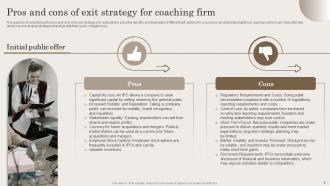 Exit Strategy Blueprint For Coaching Firm Powerpoint Ppt Template Bundles BP MM Graphical Content Ready