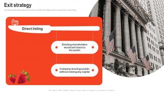 Exit Strategy Doordash Investor Funding Elevator Pitch Deck