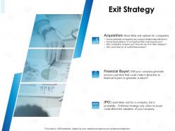 Exit strategy financial buyer ppt powerpoint presentation background images