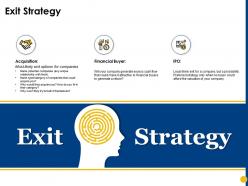 Exit strategy financial buyer ppt powerpoint presentation outline templates