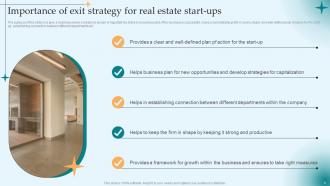 Exit Strategy For Real Estate Start Up Powerpoint PPT Template Bundles BP MD Professionally Captivating