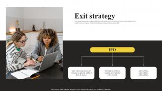 Exit Strategy International Tech Company Fundraising Pitch Deck
