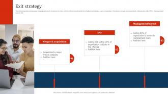 Exit strategy Lending club investor funding elevator pitch deck