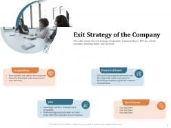 Exit strategy of the company dont know ppt powerpoint presentation professional deck