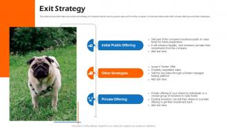 Exit Strategy Pet Care Company Fundraising Pitch Deck