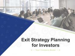 Exit strategy planning for investors powerpoint presentation slides