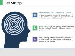 Exit strategy ppt infographic template slide download