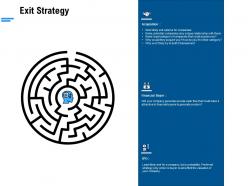 Exit strategy ppt powerpoint presentation gallery graphic images