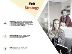 Exit strategy ppt powerpoint presentation slides smartart