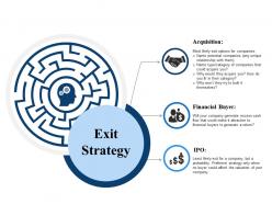 Exit strategy ppt slide templates