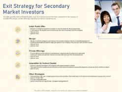 Exit strategy secondary market raise funding from private equity secondaries