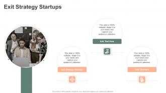 Exit Strategy Startups In Powerpoint And Google Slides Cpb
