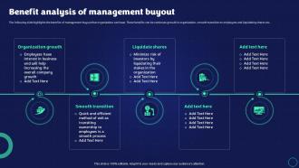 Exit Strategy Strategic Plan Benefit Analysis Of Management Buyout Ppt Slides Image