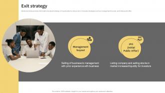 Exit Strategy Supply Chain Data Management Funding Elevator Pitch Deck