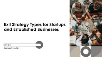 Exit Strategy Types For Startups And Established Businesses PPT Summary AT