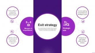 Exit Strategy Up All Night Investor Funding Elevator Pitch Deck