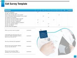 Exit survey template suggestions skills ppt powerpoint presentation inspiration