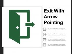 Exit With Arrow Pointing