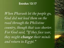 Exodus 13 17 their minds and return to egypt powerpoint church sermon