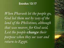 Exodus 13 17 their minds and return to egypt powerpoint church sermon